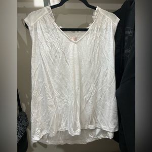 Knox rose white wide strap tank top